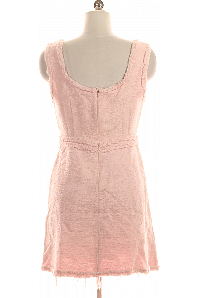  Šaty Pletené Růžové ZARA Second hand Vel.  M