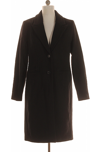 Dámský Dlouhý Kabát Černý VERO MODA Second hand Vel.  M