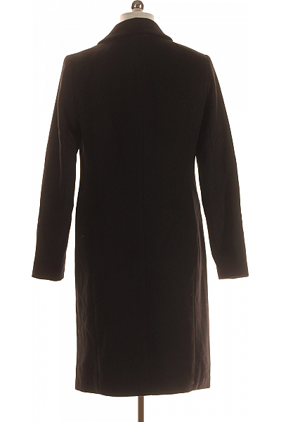 Dámský Dlouhý Kabát Černý VERO MODA Second hand Vel.  M