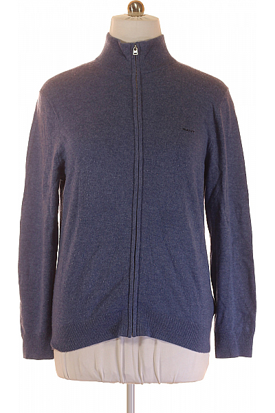 Pánský Cardigan Vlněný Modrý GANT Vel. L