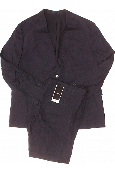 Pánský Komplet Lněný Modrý JACK & JONES Vel. 62