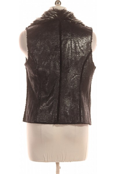 Orsay Kožešinová Dámská Vesta Černá Outlet Vel.  40