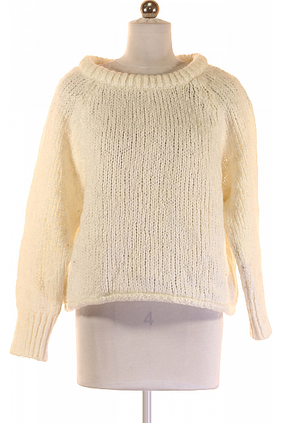 ZARA Dámský Svetr Bílý Second hand Vel. S