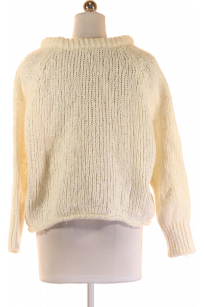 ZARA Dámský Svetr Bílý Second hand Vel. S