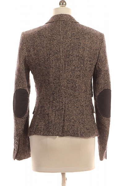 Teplé Dámské Sako Vlněné Černobílé IQ+Berlin Vel. 36