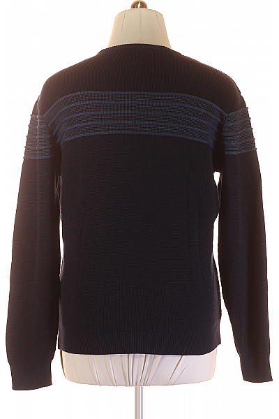 Pánský Svetr Se Vzorem Modrý Vel. XL