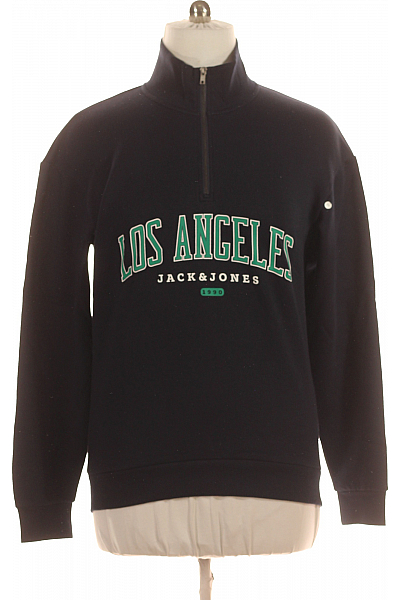 JACK & JONES Pánská Mikina Bez Zapínání Modrá