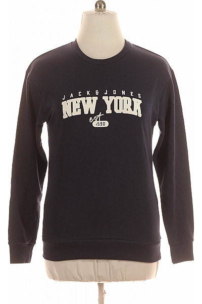 JACK & JONES Pánská Mikina Modrá Vel. L