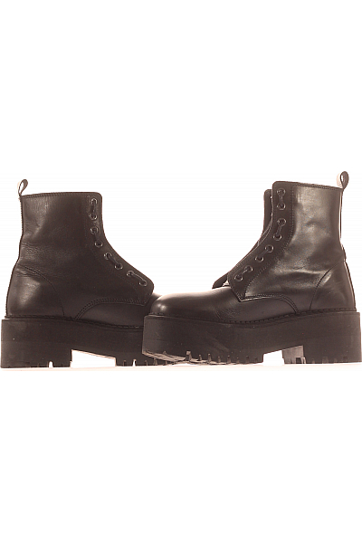 Dámské Boty Kožené Černé TOMMY HILFIGER Second hand Vel. 39