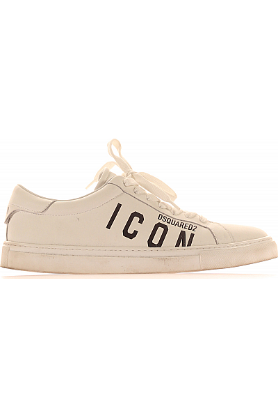Dsquared2 Pánské Boty Icon Bílé Second Hand Vel. 43