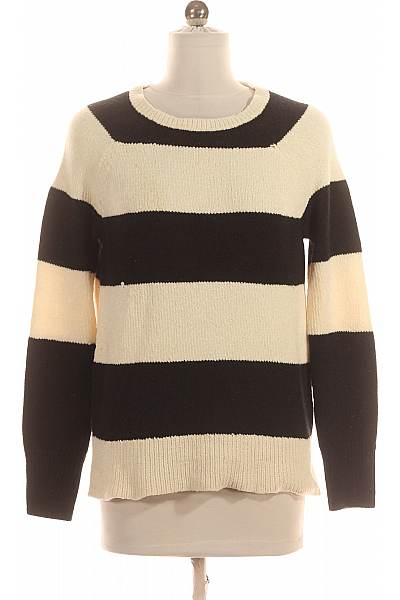 Donna Karan Dámský Svetr Černobílý Second Hand Vel. XXS