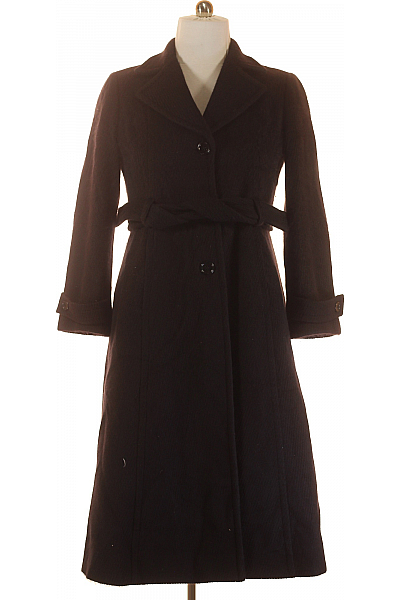 Dámský Kabát Angorový Černý ARMANI Second hand Vel. 46
