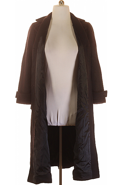 Dámský Kabát Angorový Černý ARMANI Second hand Vel. 46