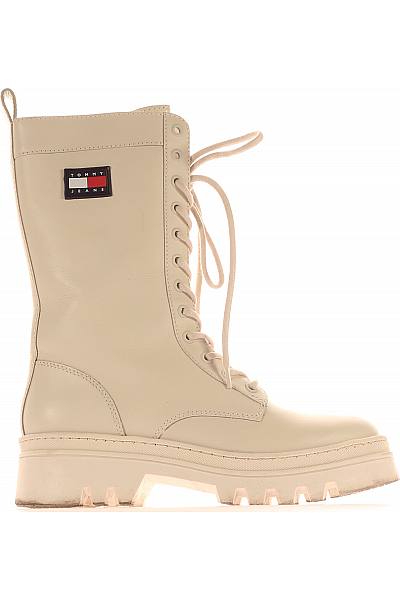 Dámské Workery Kožené Bílé TOMMY HILFIGER Vel. 40