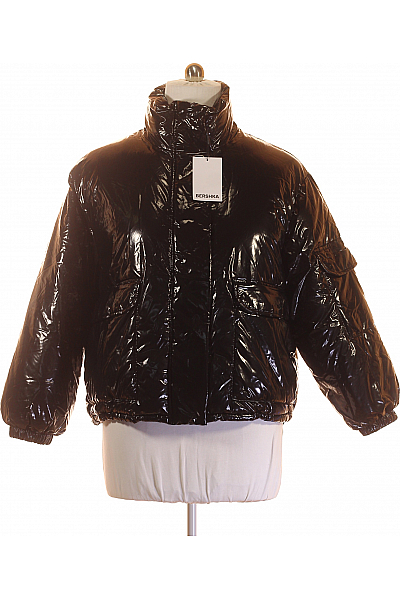 Bershka Zimní Dámská Bunda Černá Vel.  M/L