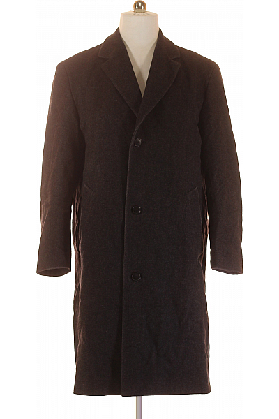 Pánský Kabát Vlněný Černý Hugo Boss Vel.  52