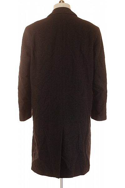 Pánský Kabát Vlněný Černý Hugo Boss Vel.  52