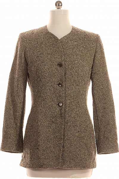 Dámský Kabát Vlněný Šedý Gerard Darel Vel. 40