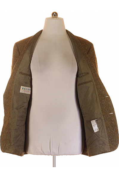 Pánské Volnočasové Sako Khaki Second hand Vel. 54