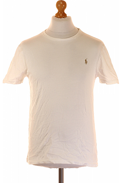 Ralph Lauren Pánské Tričko Bílé Second Hand Vel. M