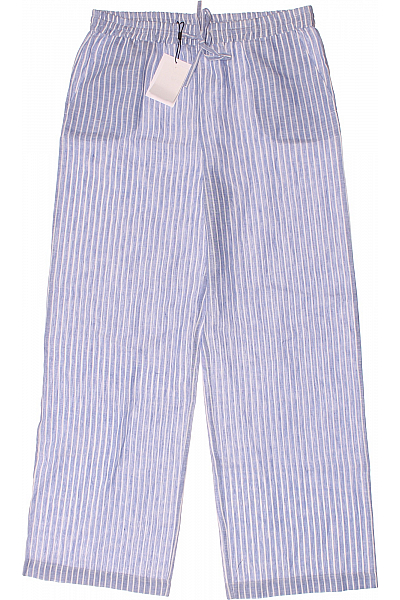 Seidensticker Dámské Kalhoty Letní Lněné Modré