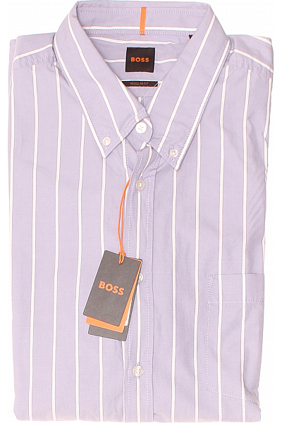 Hugo Boss Vzorovaná Pánská Košile Fialová Vel. XXL