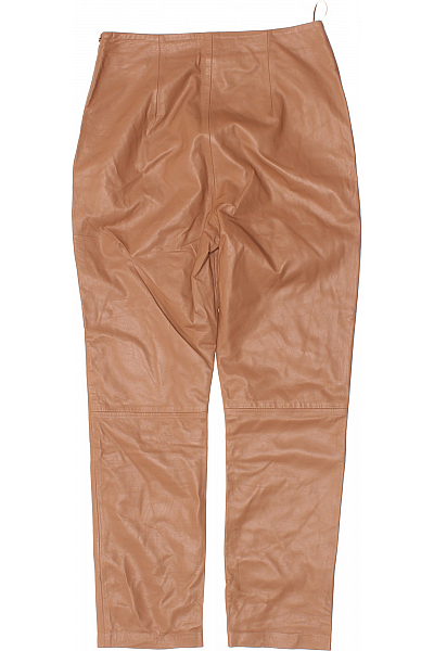 Karen Millen Dámské Kalhoty Rovné Kožené Hnědé Vel.  40