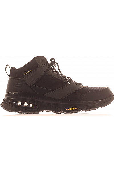 SKECHERS Pánské Boty Kožené Černé Vel.  44