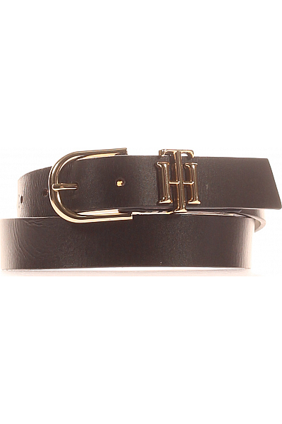 Pásek Kožené Černé TOMMY HILFIGER Second Hand