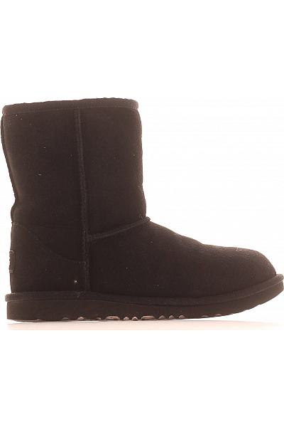 UGG Dětské Boty Kožené Černé Second Hand Vel.  35
