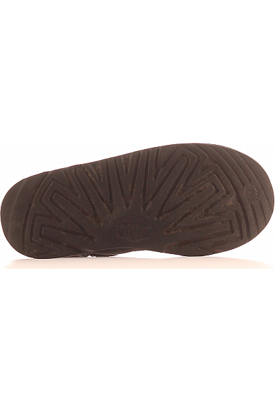 UGG Dětské Boty Kožené Černé Second hand Vel.  35