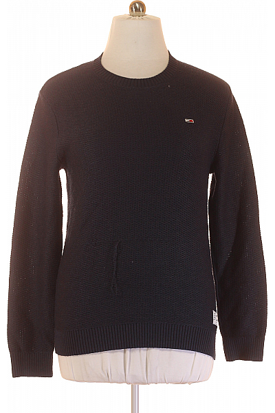 TOMMY HILFIGER Pánský Svetr Modrý Second Hand Vel.  M