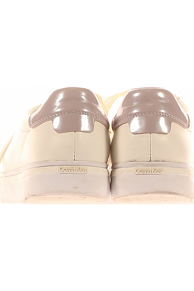 Dámské Tenisky Kožené Bílé Calvin Klein Second hand Vel.  25