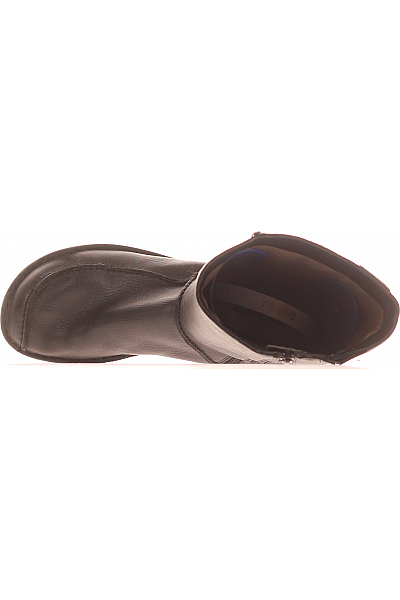 Clarks Dámské Kozačky Kožené Černé