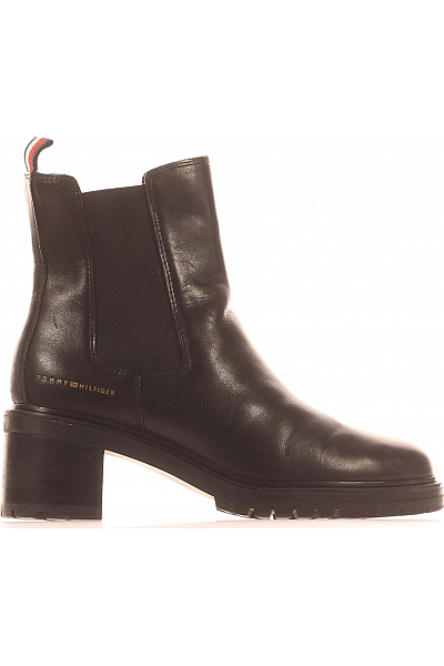 TOMMY HILFIGER Dámské Boty Kožené Černé Vel.  38