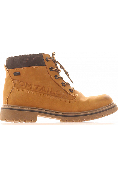 Dětské Boty Kožený Oranžový TOM TAILOR Second Hand Vel. 34