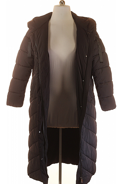 Dámská Zimní Dlouhá Bunda Černá Vel.  44