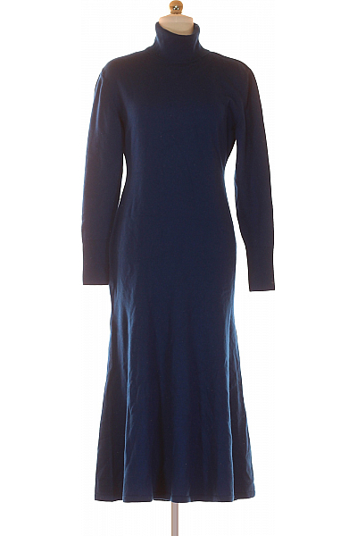 COS Šaty Vlněné Modré Second Hand Vel.  S