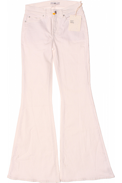 Bootcut Dámské Džíny Bílé 7 For All Mankind Outlet Vel. 27