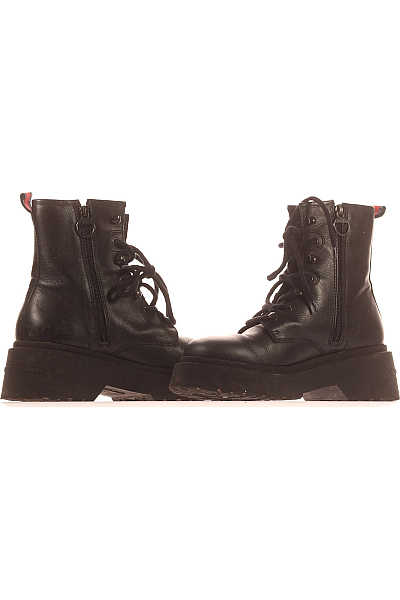 Dámské Workery Kožené Černé TOMMY HILFIGER Vel. 40