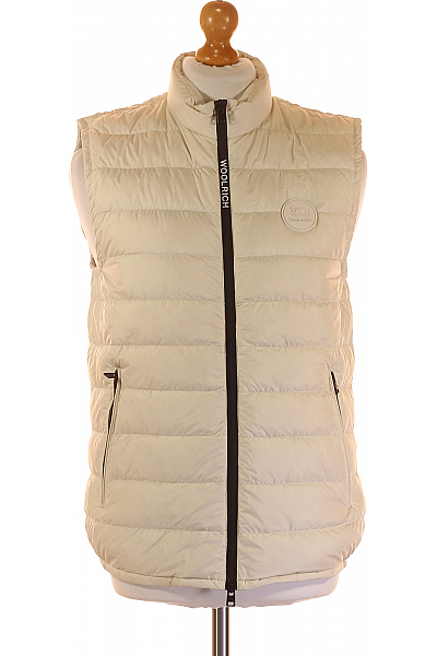 Zimní Pánská Vesta Béžová Woolrich Vel. M