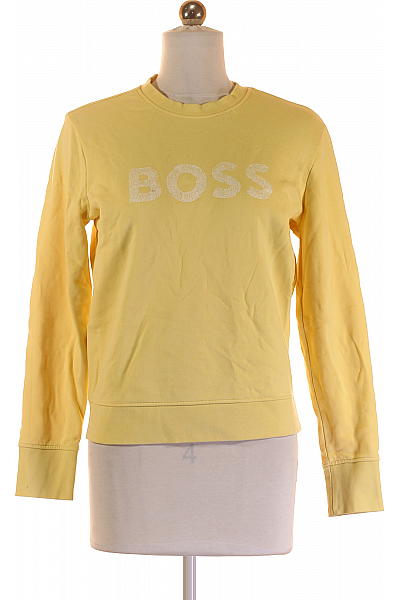 Dámská Mikina Bez Zapínání Žlutá Hugo Boss Vel. XS Dámská Mikina Bez Zapínání Žlutá Hugo Boss Vel. XS