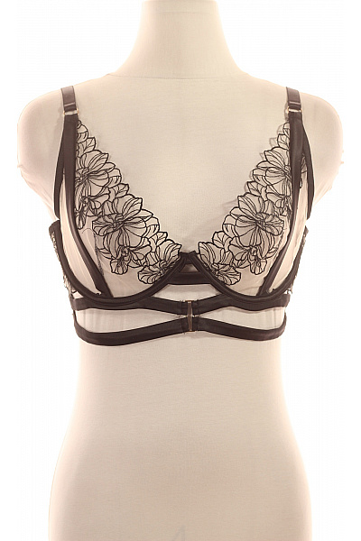 Hunkemoller Dámská krajková průsvitná podprsenka s ozdobnými pásky Vel. EU 85D | Hunkemoller | obrázek 2