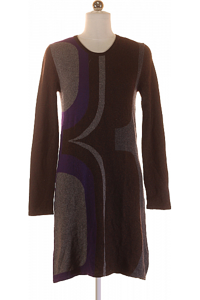 Pletené šaty Vlněné Šedé LUISA CERANO Second Hand Vel. 36