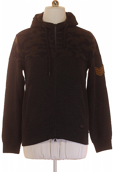 Woolrich Pánská Mikina Na Zip Vlněná Černá Vel.  L