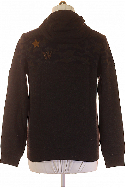 Woolrich Pánská Mikina Na Zip Vlněná Černá Vel.  L