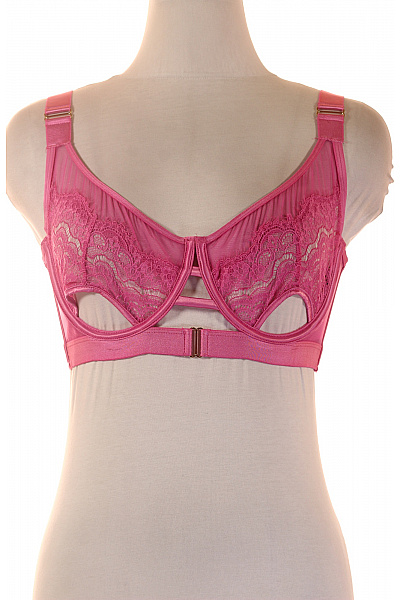 Hunkemoller Růžová krajková průsvitná podprsenka s otevřenými košíčky Vel. EU 85D | Hunkemoller | obrázek 2