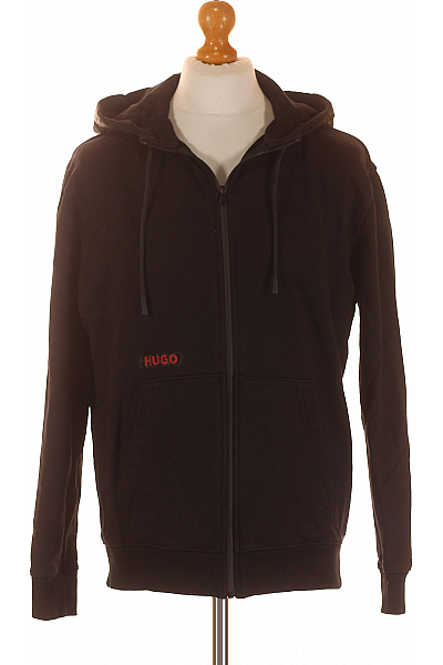 Pánská Mikina Na Zip Černá Hugo Boss Vel.  M