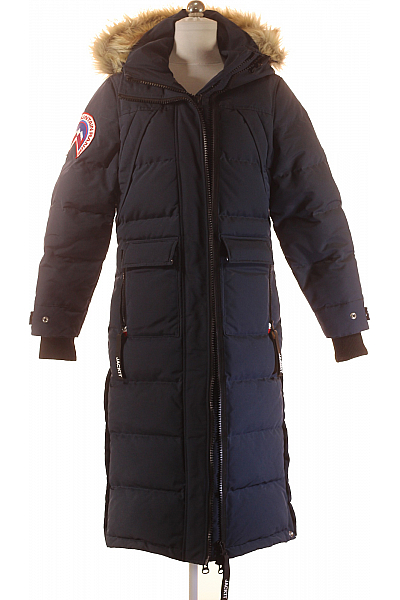 Dámská Zimní Dlouhá Bunda Modrá JACK & JONES Vel.  S