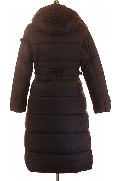 .12 Dámská Zimní Dlouhá Bunda Černá Vel. S